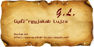 Györgyjakab Lujza névjegykártya